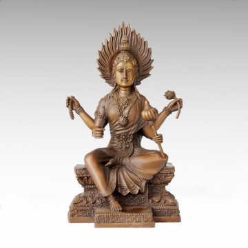 Buddha-Statue 4 Arme Flammule Bronze-Skulptur Tpfx-B79